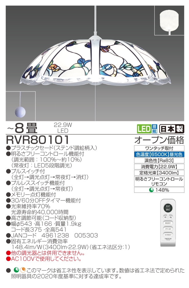RVR80101　仕様